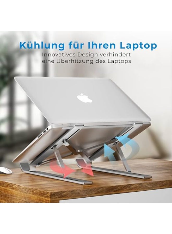 Silver aluminum alloy laptop stand - Image 2